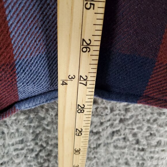 Old Navy Shirt Mens XXL Blue & Red Plaid Regular Fit Cotton Flannel Shirt - Picture 4 of 8